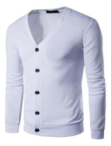 Camisa Slim Casual Hombre, Suéter Cárdigan