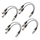 4x 3 Pines Xlr Hembra A Doble Xlr Macho Cable Divisor De