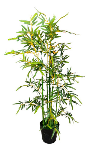 Planta De Bambú Artificial 1.30 Mts Decorativa Con Base