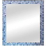 Espejo Marco 50x60 Simil Venecitas Azul Mixto