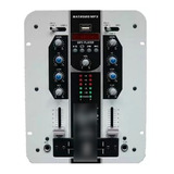 Mezcladora Gbr Mixer Bat 2020 Mp3 Display Lector De Usb Sd 3 Canales 4 Lineas 2 Phono 1 Mic Crossfader Talkover Eq Gtia