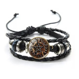 Pulsera De Cuero Trenzado Supernatural  Espanta Demonio Fire