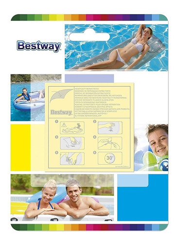 Kit 10 Parches Bestway Para Reparacion Piletas Inflable Aro