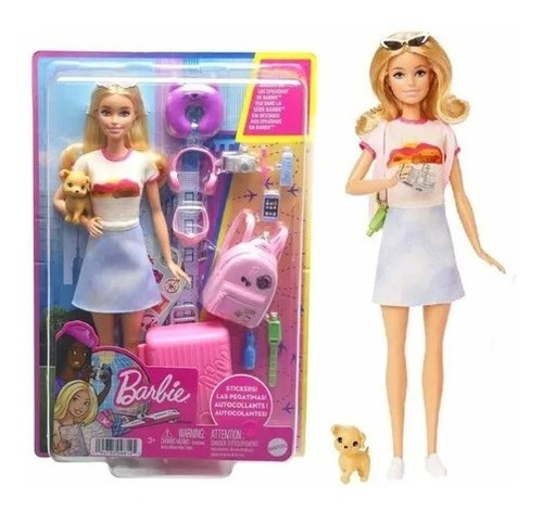 Barbie Muñeca Viajera Para Niñas De 3 Años En Adelante