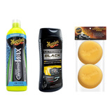 Meguiars Hybrid Ceramic Wax Cera Renovador Plasticos Esponja