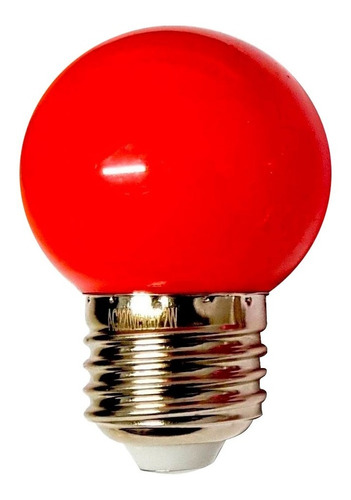 Lámpara Gota Led Color Rojo 2w Guirnalda Deco Rosca Común 