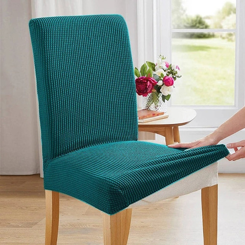 Funda De Silla De Comedor De Jacquard, 4 Piezas, Sillas Elás