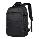 Bolso Morral Portail Hardley Puerto Usb Anti Robo 28l Color Negro