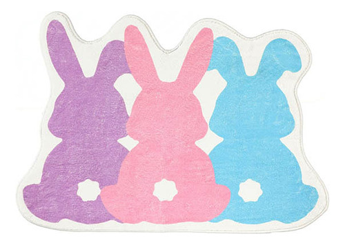 Alfombra Antideslizante De La Serie Easter Cute Bunny Para B