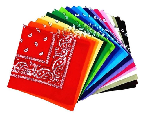 Pack De 12 Pañoletas Bandanas 50 X 50 Cm