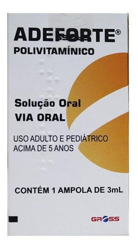 Adeforte Solução Oral Caixa Com 1 Ampola 3ml