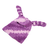 Gorro De Punto Con Forma De Oreja De Conejo, Color Morado, C