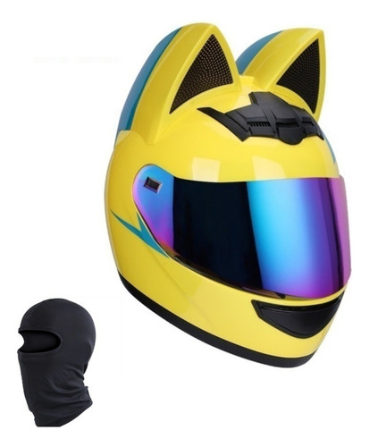 Casco De Motocicleta Con Orejas De Gato For Adultos