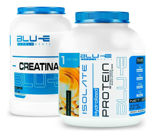 Pack Blu-e Creatina Monohidratada 1kg + Proteína Whey 2.2 Kg