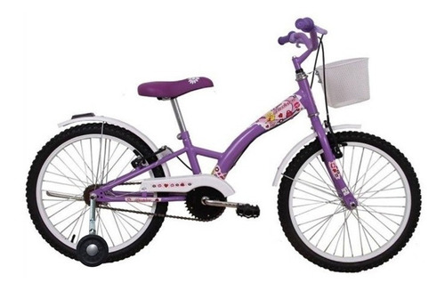 Bicicleta Infantil Aro 20 + Rodinha Feminina Passeio Krs