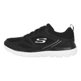 Zapatilla Skechers Summits - Suited Mujer Black/white