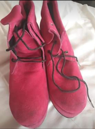 Botas Con Plataforma Color Fucsia De Novak, Num.40, Poco Uso