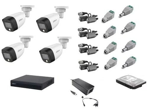 Kit 4 Camaras Dahua 5mp Full Color Dvr 8ch Dd 2tb Balums