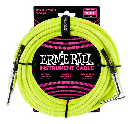 Ernie Ball Cable Para Instrumento Ernie Ball 3,05 P06080 Met