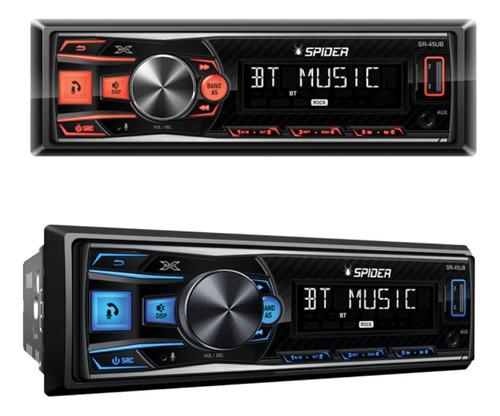 Estereo Para Auto Bluetooth Marca Spider  Modelo Sr-45ub