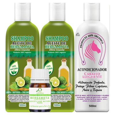 2 Shampoos Aceite De Bergamota+acondicionador Argan-macadami | Meses sin interés