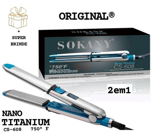 Sokany - Chapinha Nano Titanium 750ºf Original 2em1 110/240v