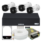 Kit 4 Câmeras Intelbras Vhl 1220 Full 20m Dvr 8 Canais 1tb