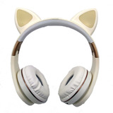 Auricular Vincha Bluetooth Diseño Ear-cat De Gatito Con Luz
