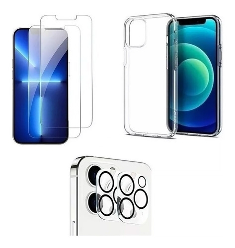 Funda Para iPhone 13 Pro / Max + Vidrio X2 Protector Camara