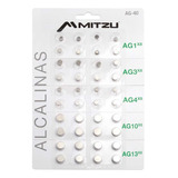 Kit 40 Baterías Alcalinas Tipo Botón Diferentes Tamaños