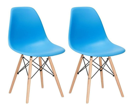 Kit 2 Cadeiras Charles Eames Cozinha Wood Eiffel Dsw Av