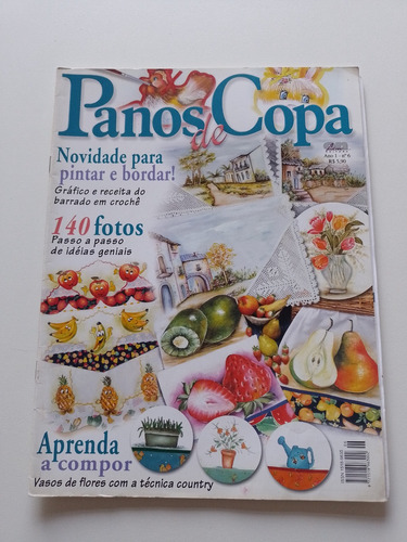 Revista Panos De Copa Novidades Para Pintar E Bordar! Y616