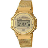 Relógio Casio Vintage Unissex Dourado Esteira A171wemg-9adf