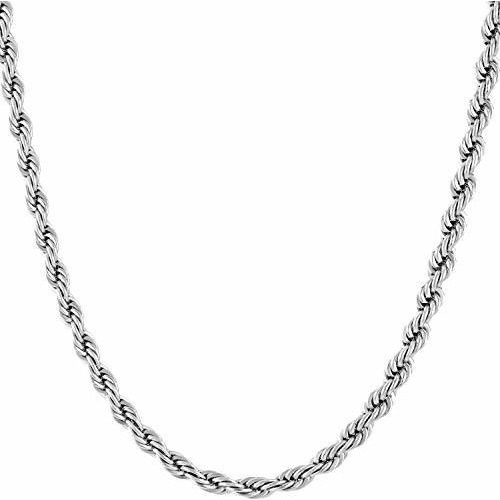 Cadena Lifetime Jewelry 4mm Rope Chain Necklace 24k Gold Pla