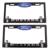 Porta Placas Marca Ford Mustang Para Auto 2 Piezas