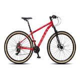 Bicicleta Colli Allure Aro 29 T17 21m Shimano Cor Vermelho/bege M Tamanho Do Quadro 17