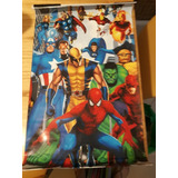 Banner De Superheroes Impreso En Lona 60x35cm En Ramos