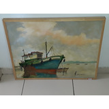 2037- Alan Carlson Ost 76x60cm C/mold. - Marinha. Traineira.