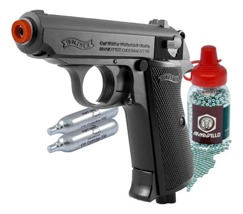 Umarex Co2 4.5mm Ppk / S 5.8315 Airgun Pistol Black Combo