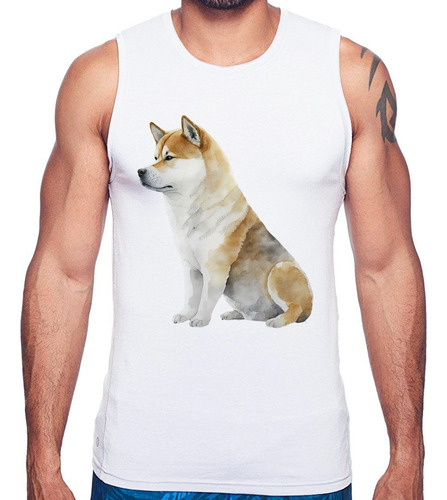 Regata Cachorro Shiba Inu Camiseta Masculina