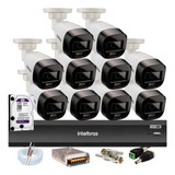 Kit Intelbras 10 Full Color 1220b Dvr 16ch Imhdx 3116 C/4tb