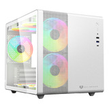 Gabinete Gamer Balam Rush Tank Mini Gi930 Mini Torre M-atx Color Blanco