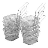 10 Latas Freidora Mini Inox Chip Papas Fritas