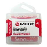 Bateria Recarregavel Mox Aaa 3600mah 4 Unidades 1,2v