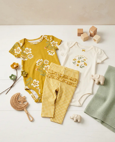Carter´s Set 3 Piezas- 2 Pañaleros Con Pans Y/o Pijama Niña