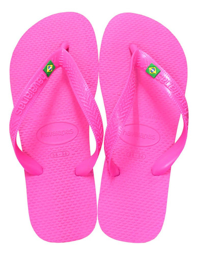 Ojotas Havaianas Brasil Logo Mujer Purpura Original