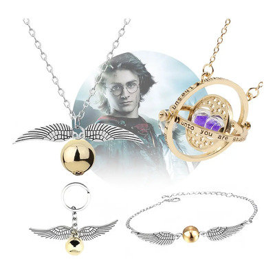 Collar Giratiempo Harry Potter + Collar Y Pulsera Snitch | Meses sin interés