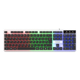 Teclado Gamer Pc Usb Luces Led Retroiluminado Noga Nkbt100