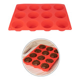 Forma Cupcake Silicone 12 Cavidades Cupcakes Mini Bolos