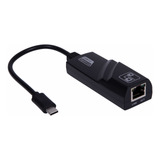 Cabo Adaptador Tipo C Para Rj45 Rede Gigabit 1000mb Typec